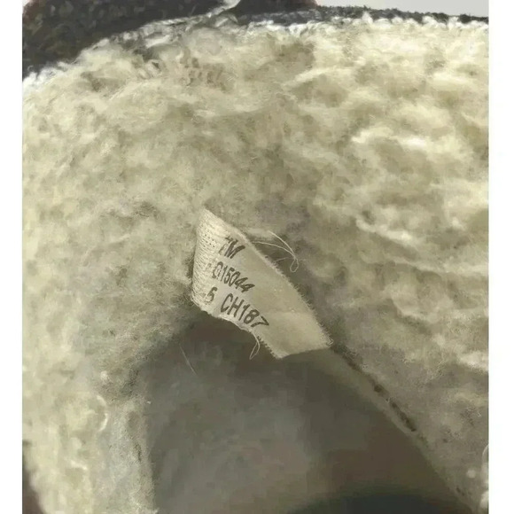 Tommy Girl Brown Suede Wedge Ankle Boots Sherpa Lined Women's Sz 7 Stylish - Picture 11 of 12